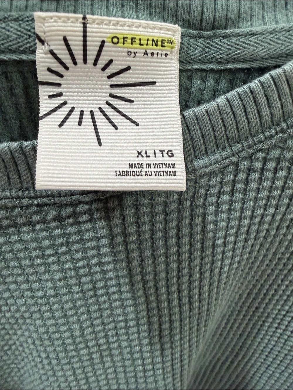 OFFLINE By Aerie Wow! Waffle Cinched T-Shirt Size XL - Picture 10 of 12